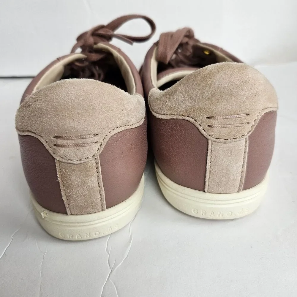 COLE HAAN‎ Burlwood Grand Crosscourt Suede Leather Sneaker 8 Mauve Purple Light - Picture 5 of 8